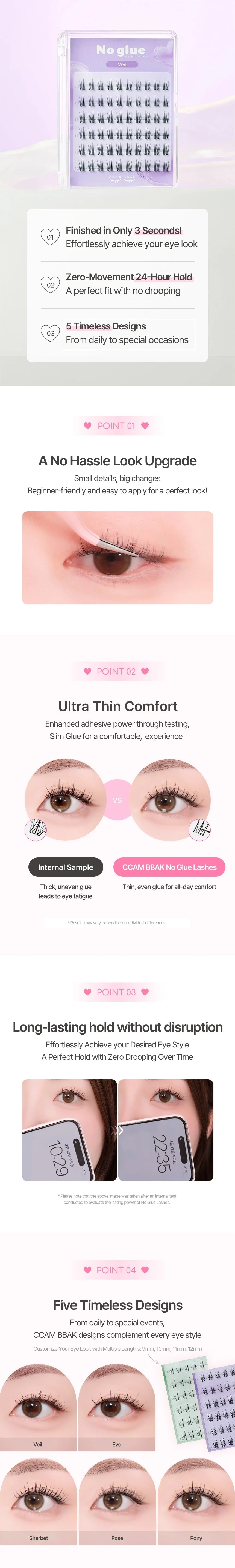 [5types] ccambbak No Glue Eyelash detail 4