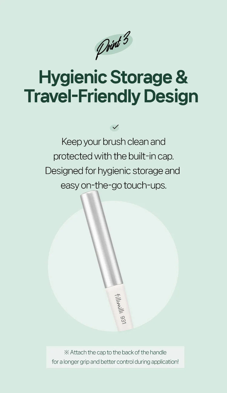 Fillimilli Portable Wide Lip Brush 931 (1ea) detail 4