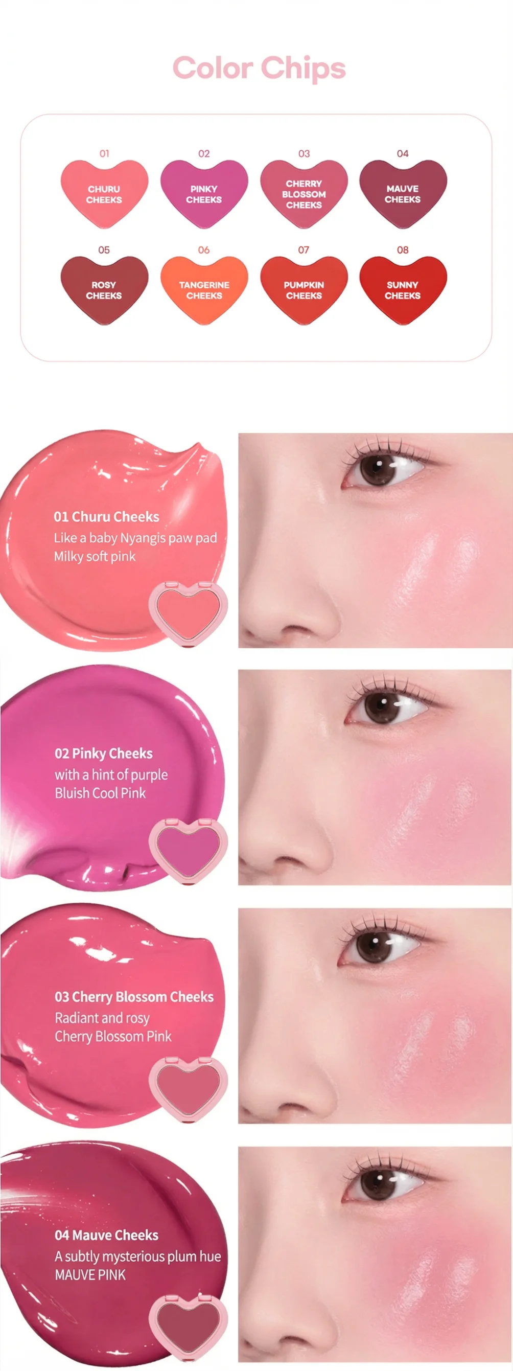 [3colors] AOU Glowy Cream Blush 0.08 oz.(2.3g) detail 3