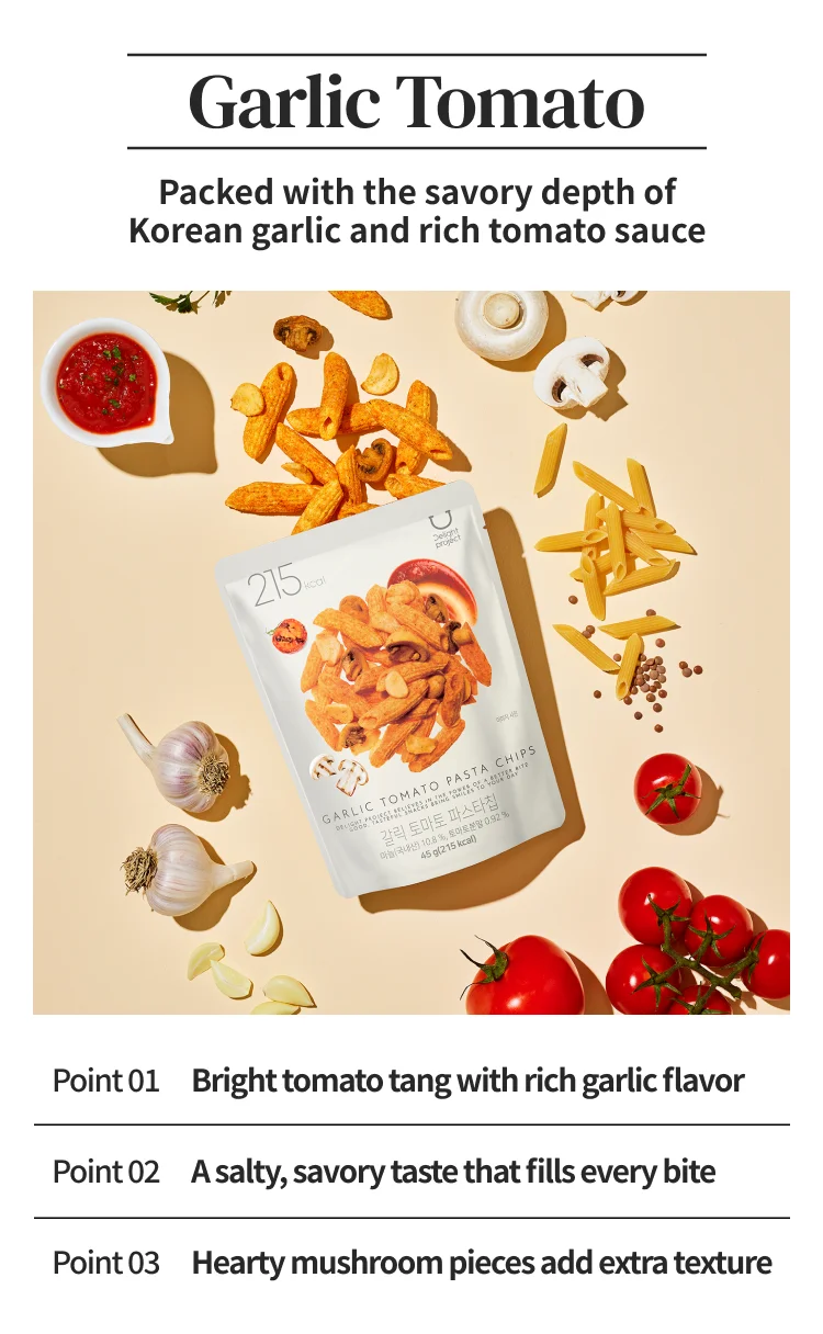 DELIGHT PROJECT Garlic Tomato Pasta Chip 1.59 oz.(45g) detail 3