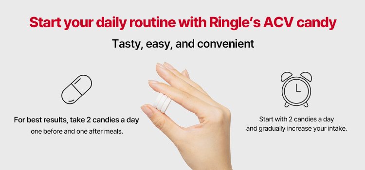 ringles Apple Cider Vinegar Candy Original 0.06 oz. (1.7g) x 10ea detail 7