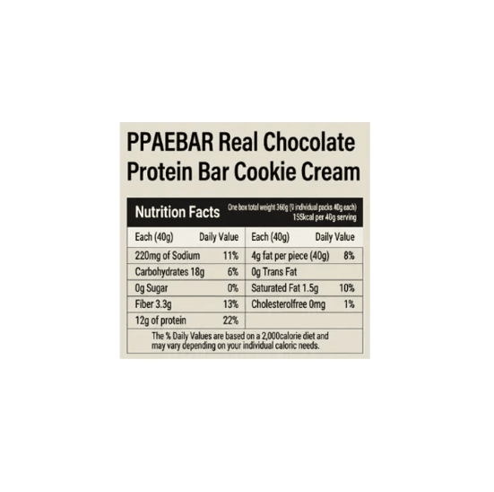 [4flavors] PPAEBAR Real Chocolate Protein Bar 1.4 oz.(40g) detail 6