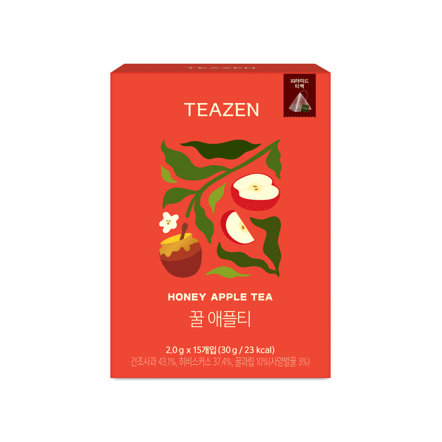 Teazen Honey Apple Pyramid Tea 1.06 oz.(30g) x 15ea detail 1
