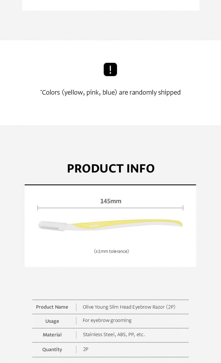 OLIVEYOUNG Slim Head Eyebrow Razor (2ea) detail 3