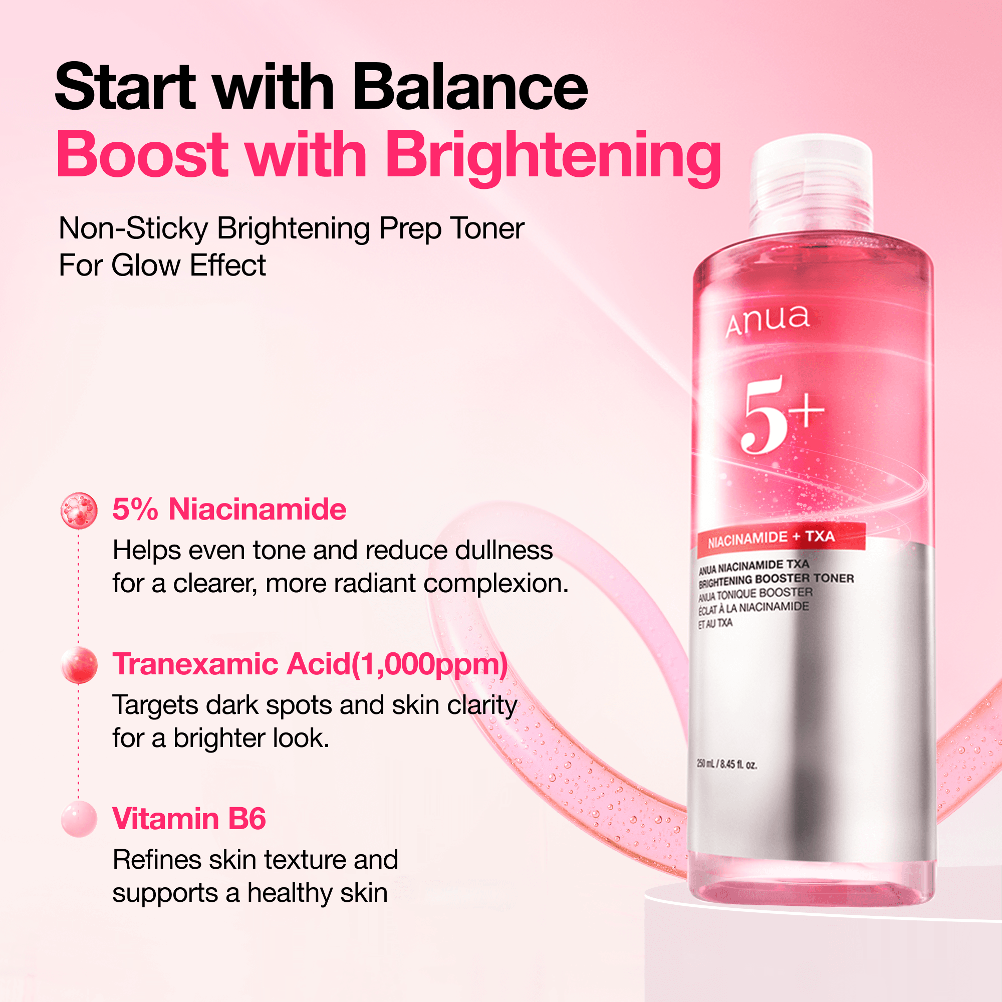 Anua Niacinamide 5 Txa Brightening Booster Toner 8.45 fl. oz.(250ml) detail 2