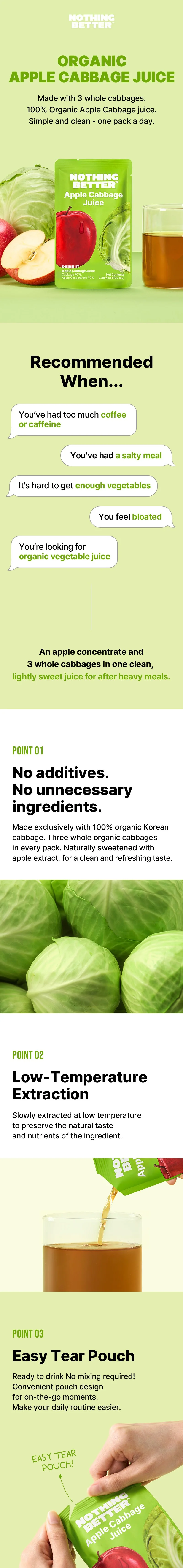 NOTHING BETTER Drink It Organic Apple–cabbage Juice 3.38 fl. oz.(100ml) detail 1