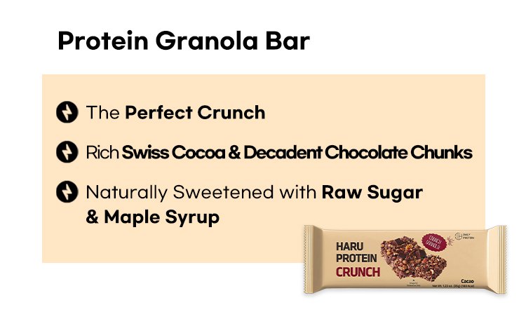 proteinmill Haru Protein Bar Crunch Cacao 1.2 oz.(35g) detail 3