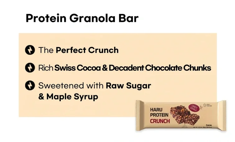 proteinmill Haru Protein Bar Crunch Cacao 1.2 oz.(35g) detail 3