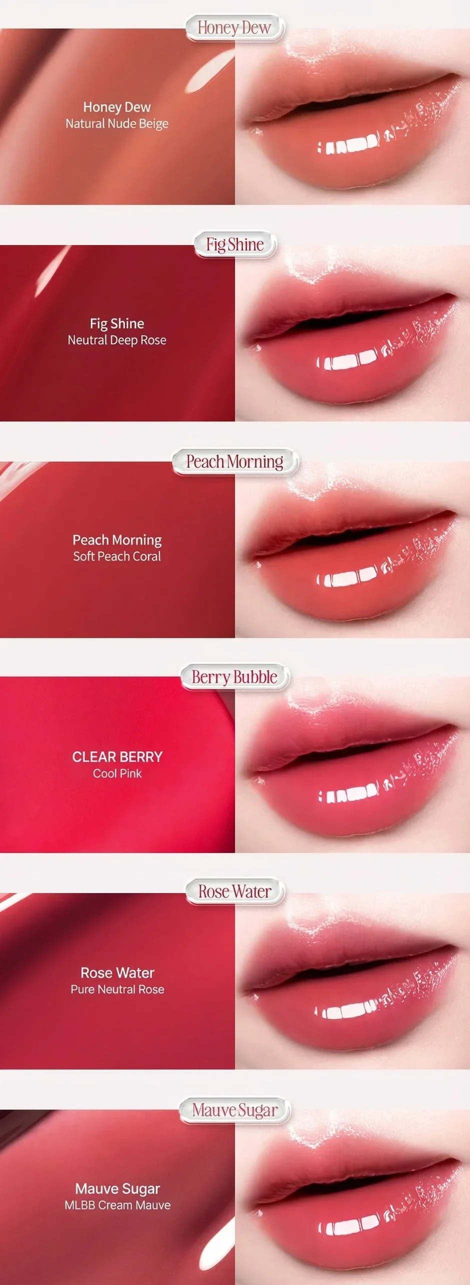 [6colors] FEEV Hyper-fit Glam Drop Honey Dew 0.11 oz.(3.3g) detail 3