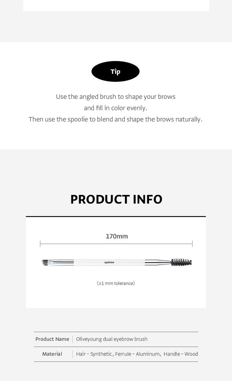 OLIVEYOUNG Dual Eyebrow Brush (1ea) detail 3