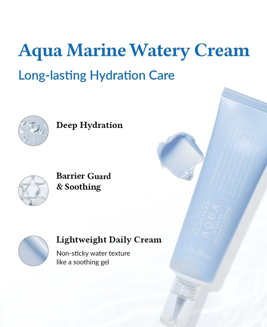 Dr.Althea Aqua Marine Watery Cream 1.69 fl. oz.(50ml) detail 1