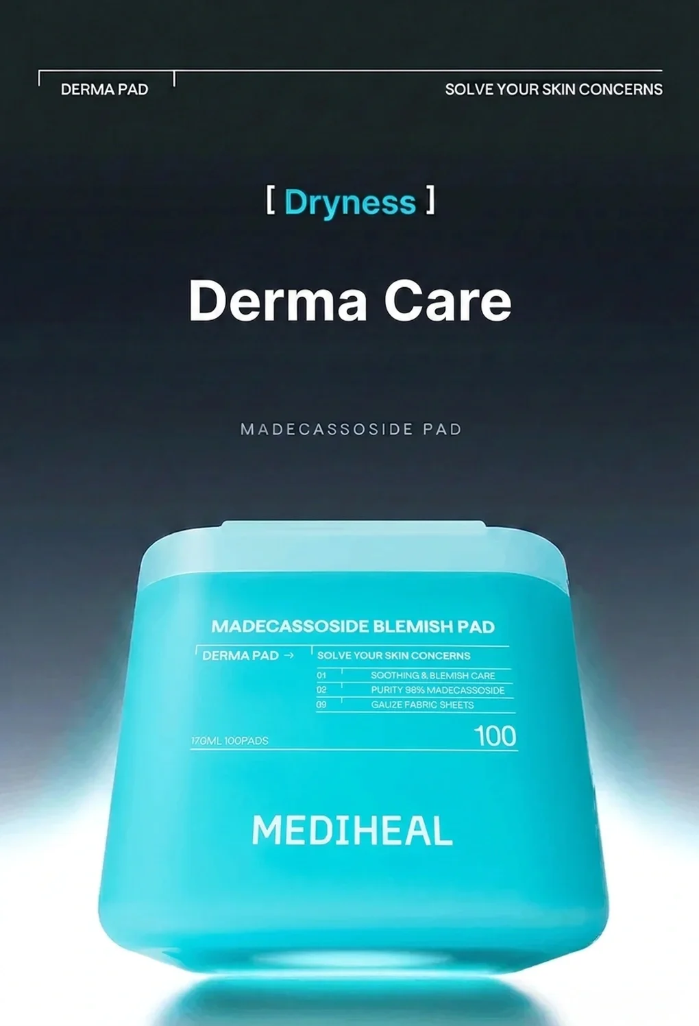 MEDIHEAL Madecassoside Blemish Pad 100+100 pads 5.74 fl. oz.(170ml) x 2 detail 1