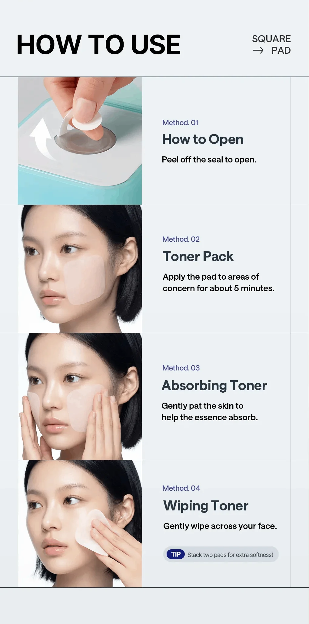 MEDIHEAL Madecassoside Blemish Pad 100+100 pads 5.74 fl. oz.(170ml) x 2 detail 4