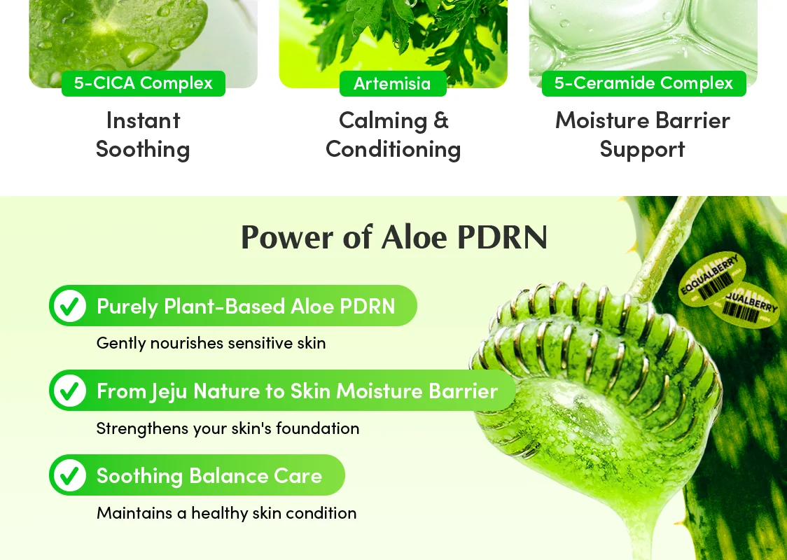 EQQUALBERRY Aloe PDRN Calming Serum 1.01 fl. oz.(30ml) detail 4