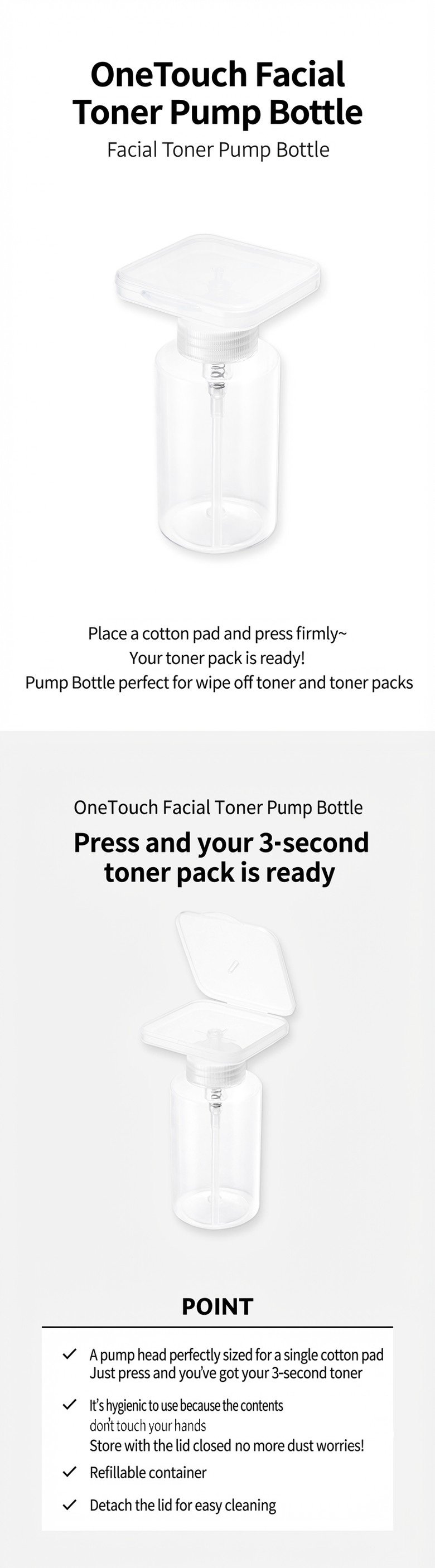 OLIVEYOUNG Facial Toner Pump Bottle 6.76 fl. oz.(200ml) (1ea) detail 1
