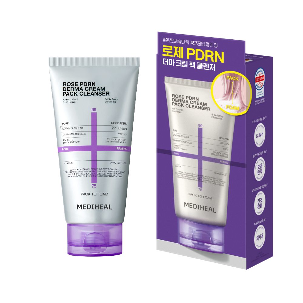 [2Types] MEDIHEAL Derma Cream Pack Cleanser 4.05 fl. oz.(120ml) - Image 2 of 2
