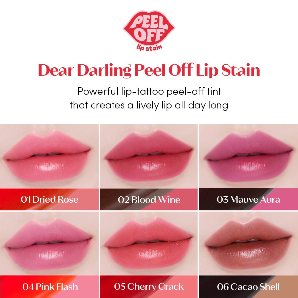 [6color] ETUDE Dear Darling Peel Off Lip Stain 0.17 oz.(5ml) detail 8