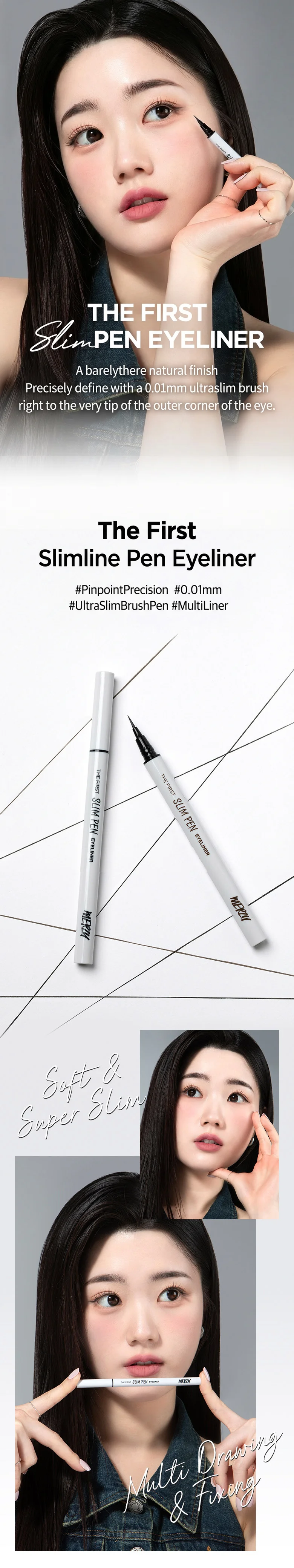 [2colors] MERZY The First Slim Pen Eyeliner 0.01 oz.(0.45g) detail 1