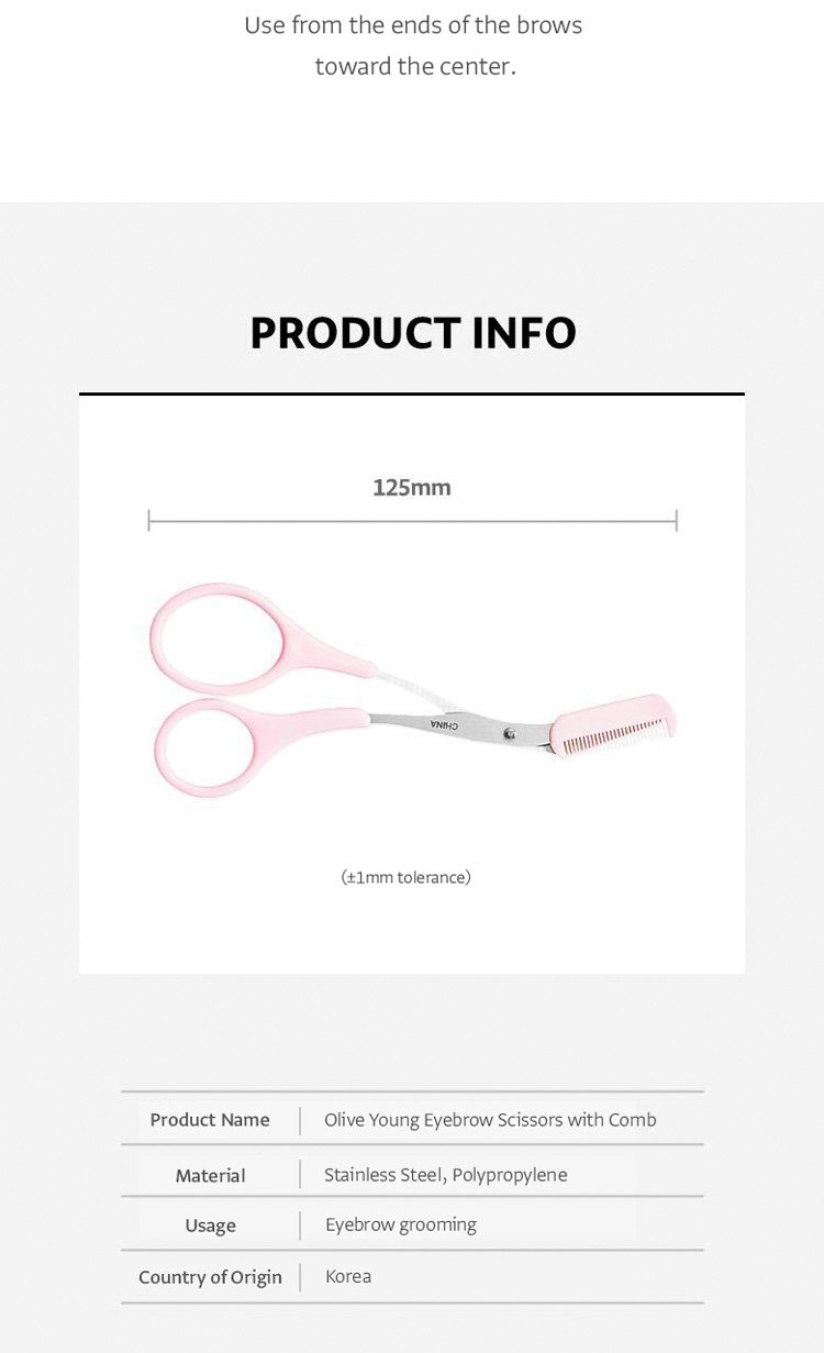 OLIVEYOUNG Eyebrow Scissors With Comb detail 4
