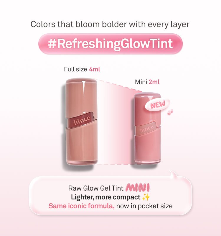 [12colors] hince Raw Glow Gel Tint Mini 0.06 fl. oz.(2ml) detail 3