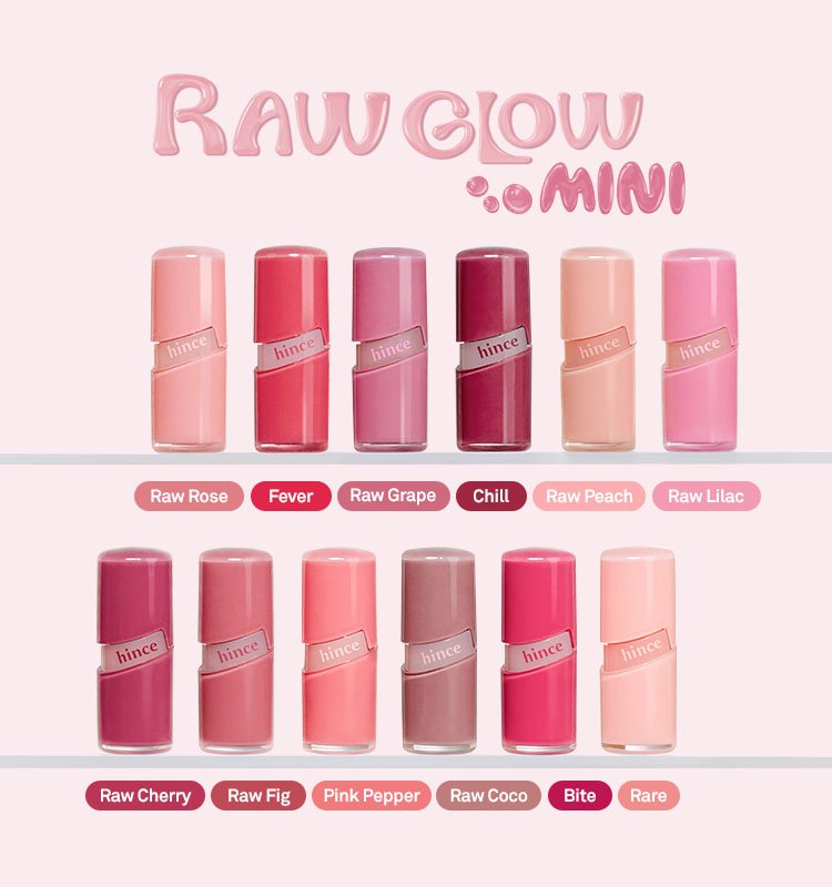 [12colors] hince Raw Glow Gel Tint Mini 0.06 fl. oz.(2ml) detail 1