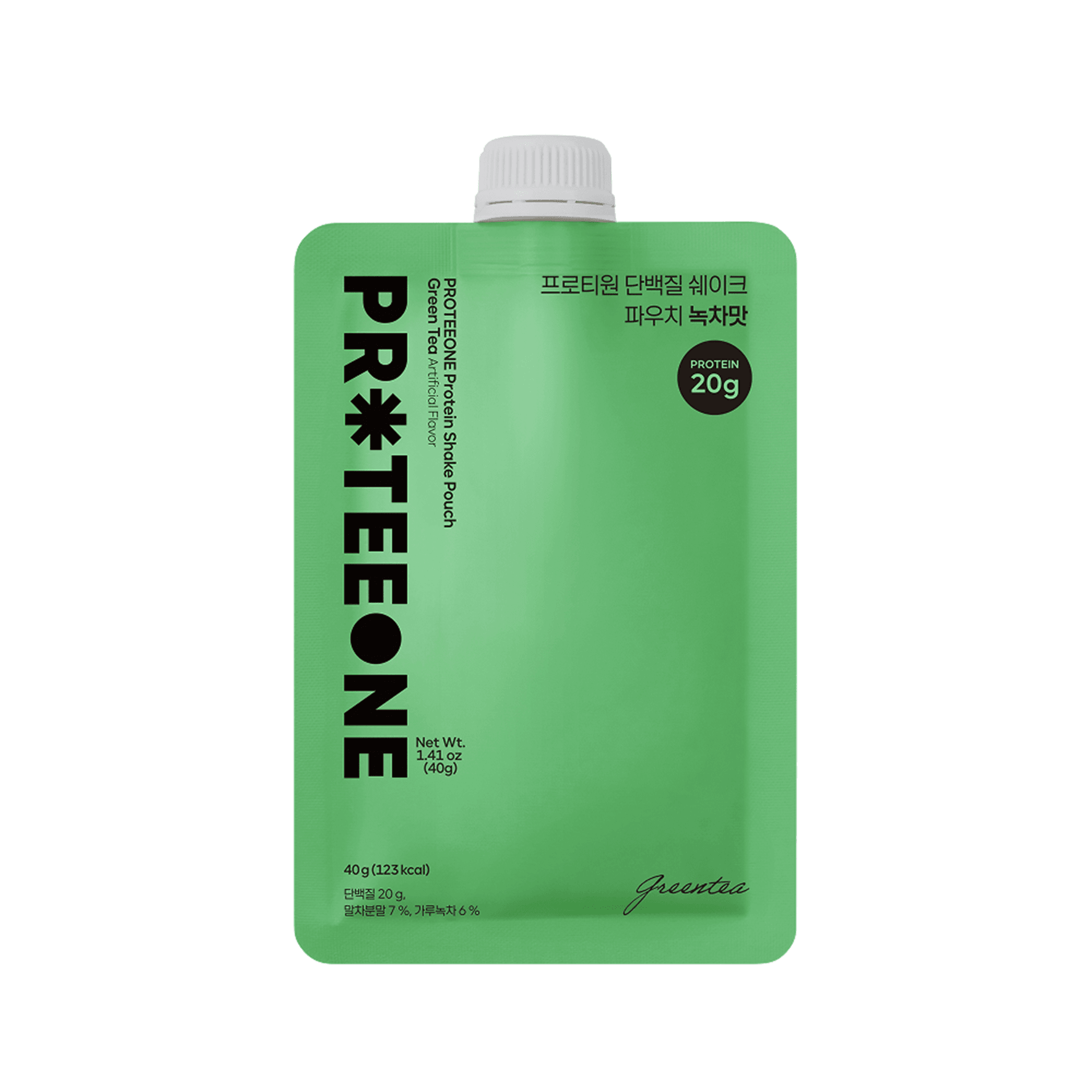 PROTEEONE Protein Shake Pouch Green Tea 1.41 oz.(40g) detail 1