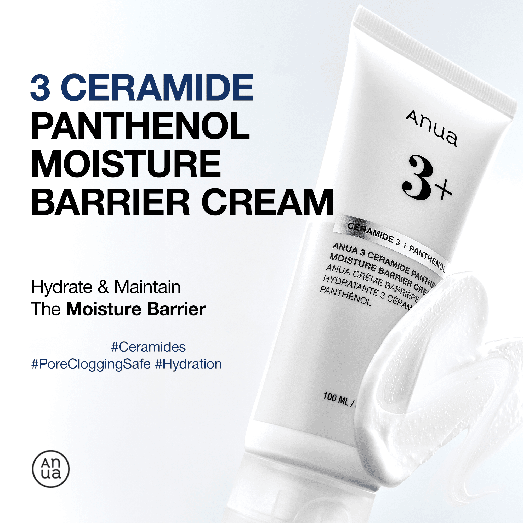 Anua 3 Ceramide Panthenol Moisture Barrier Cream 3.38 fl. oz.(100ml) detail 1