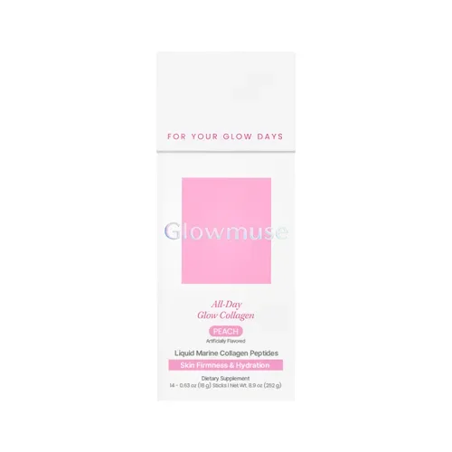 GLOWMUSE All-Day Glow Collagen Peach Flavor 0.63 oz.(18g) 14 Sticks detail 1