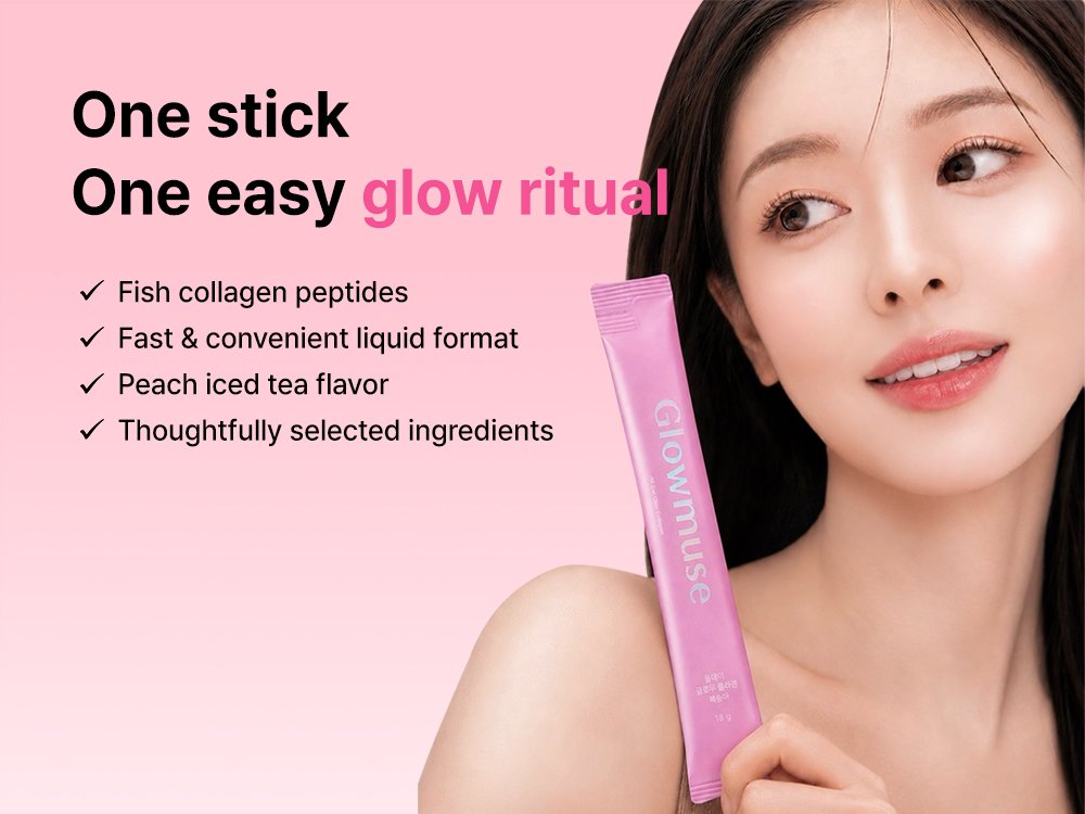 GLOWMUSE All-day Glow Collagen Peach 0.63oz.(18g) x 14ea detail 2
