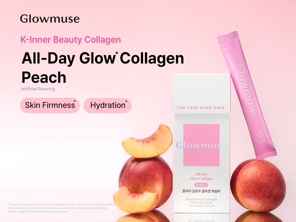 GLOWMUSE All-day Glow Collagen Peach 0.63oz.(18g) x 14ea detail 3