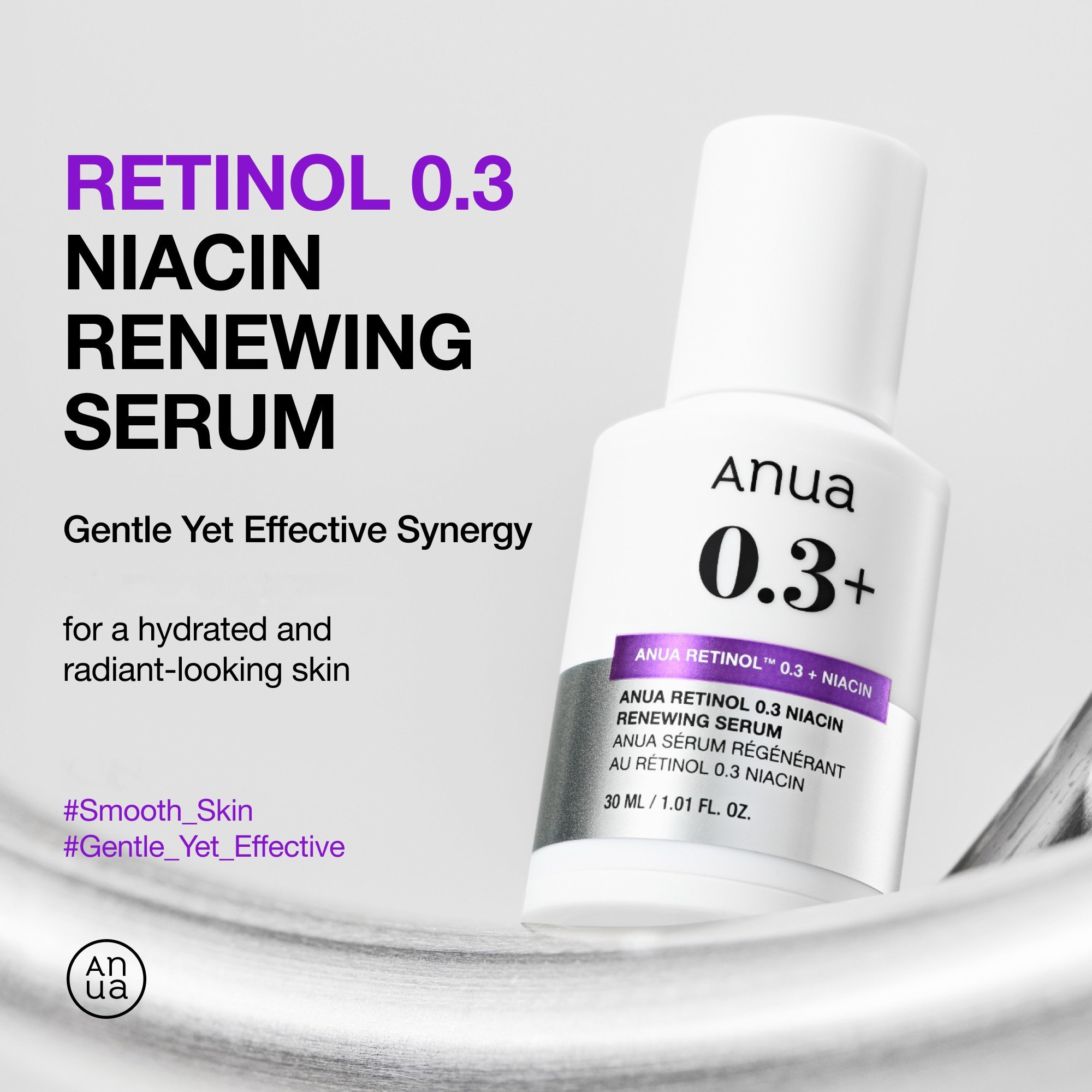 Anua Retinol 0.3 Niacin Renewing Serum 1.01 fl. oz.(30ml) detail 1