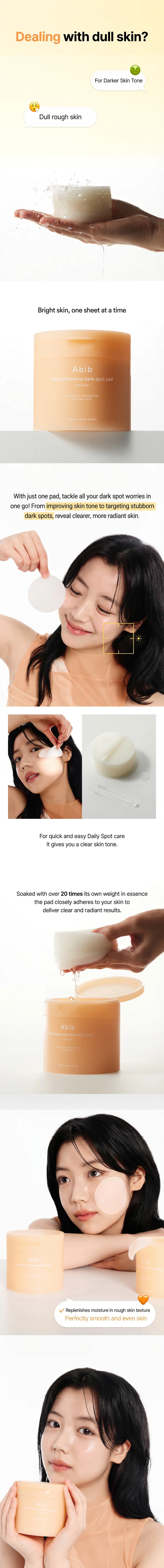 Abib Glutathiosome Dark Spot Pad Vita Touch 8.45 fl. oz.(250ml) x 70ea detail 1