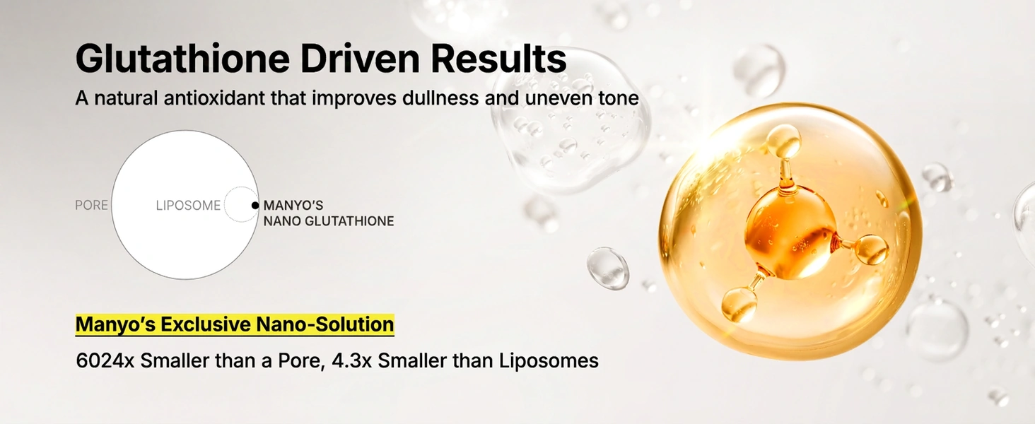 nano glutathione drops  Antioxidant & Detox Support manyo Glutathione 7 Dark Spot