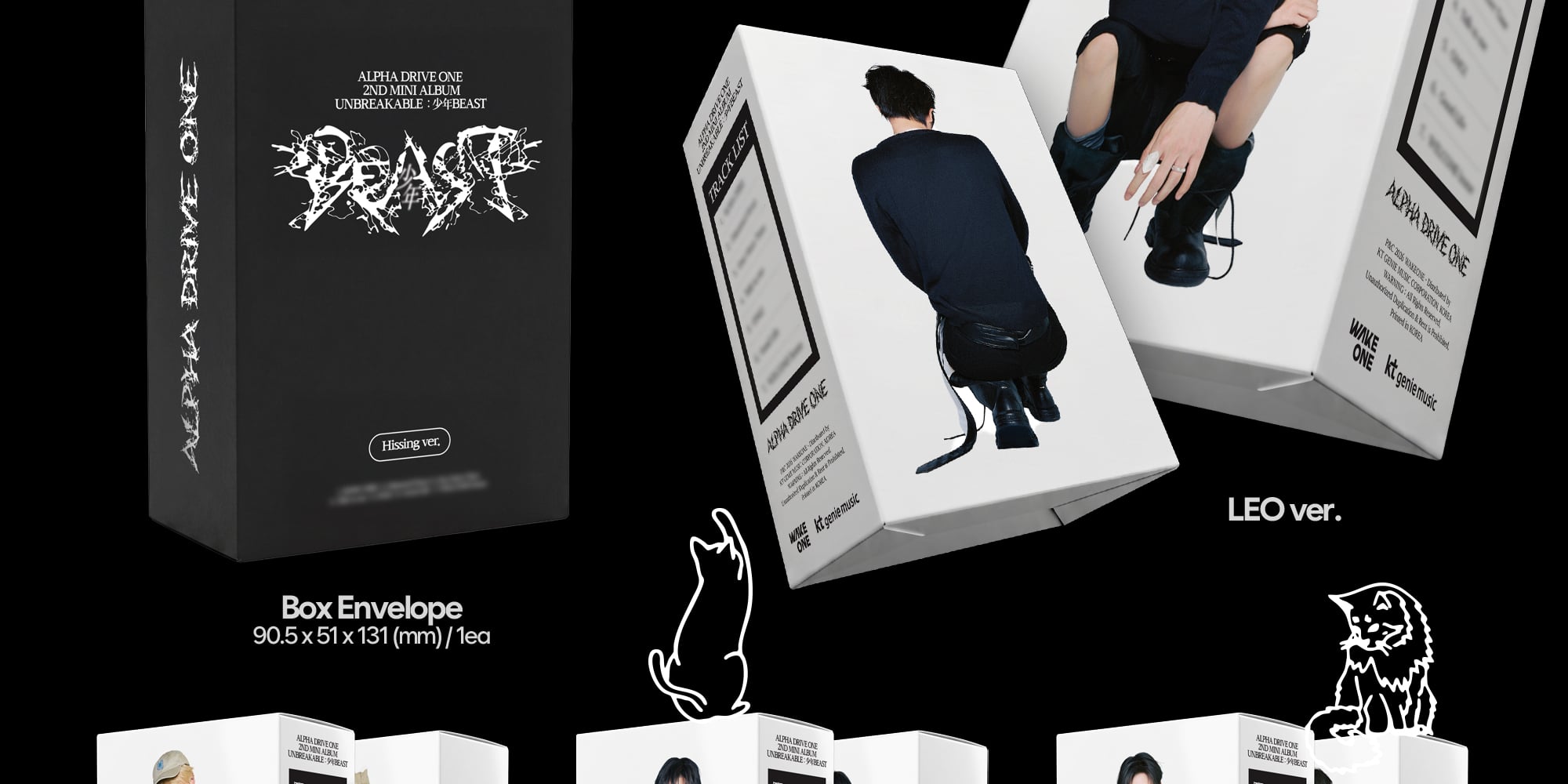 ALPHA DRIVE ONE - 2nd Mini Album 'UNBREAKABLE: 少年BEAST' (Hissing