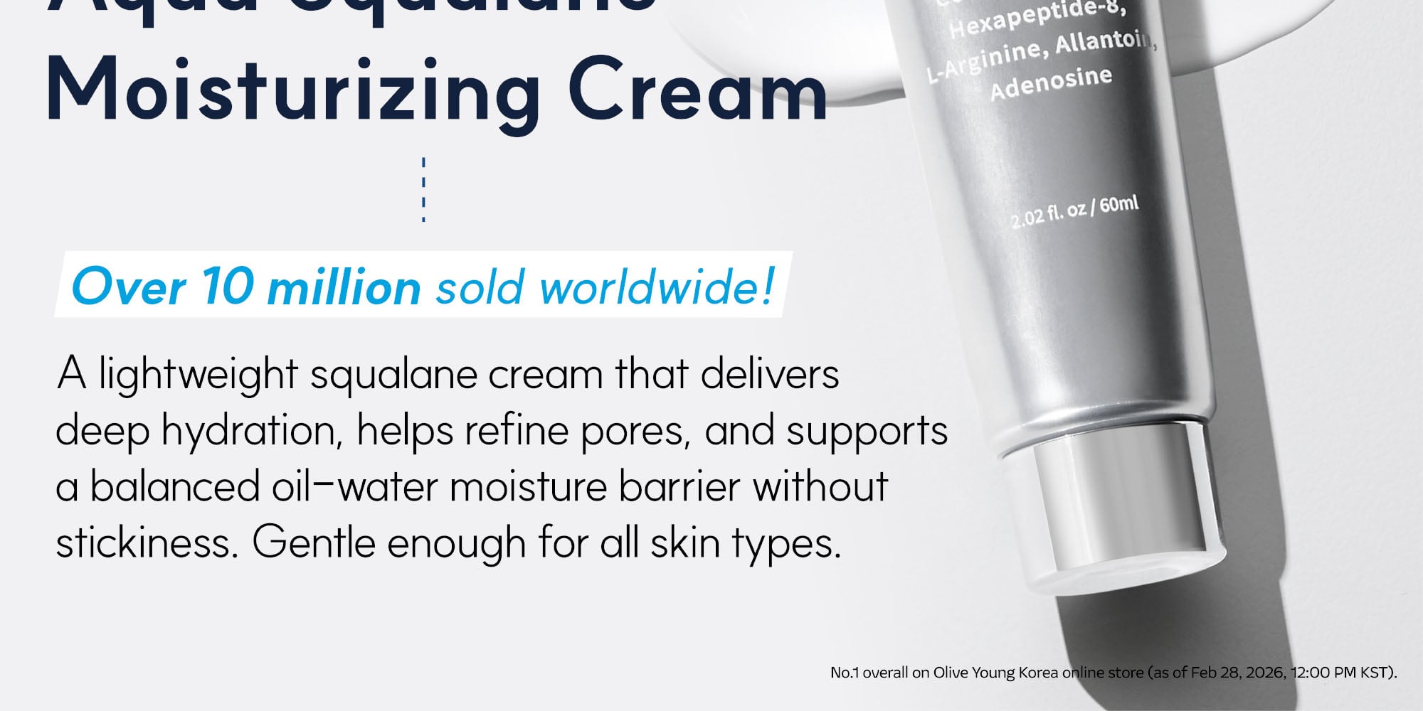 2options] S.NATURE Aqua Squalane Moisturizing Cream 2.03 fl. oz