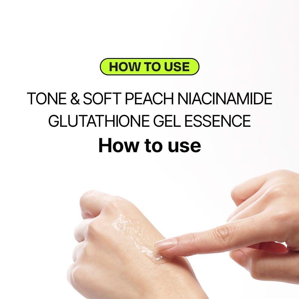 EDIT.B Tone&soft Peach Niacinamide Glutathione Gel Essence 1.69 fl. oz.(50ml)
