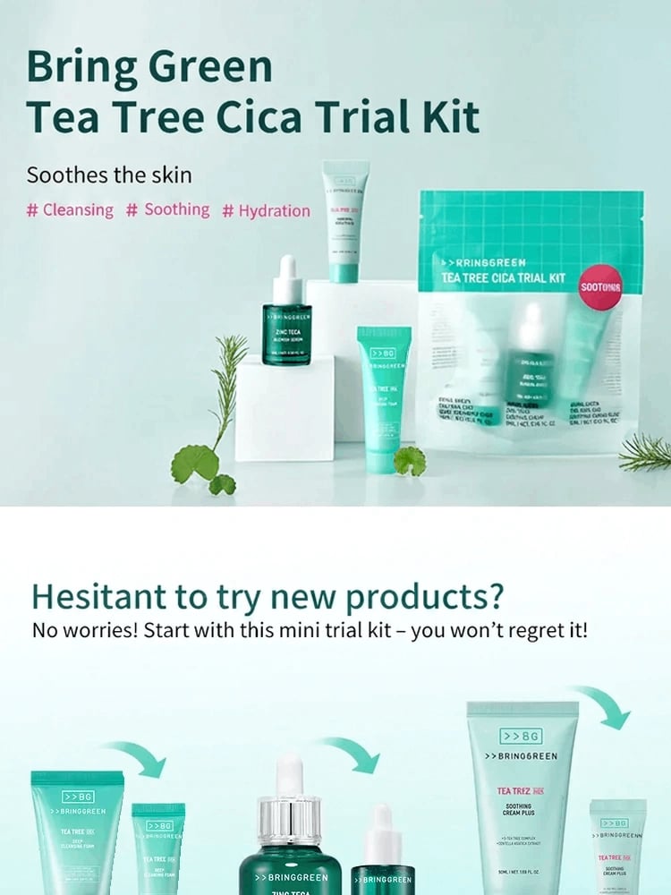 BRING GREEN Tea Tree Cica Trial Kit 0.93 fl. oz.(29ml) | OLIVE