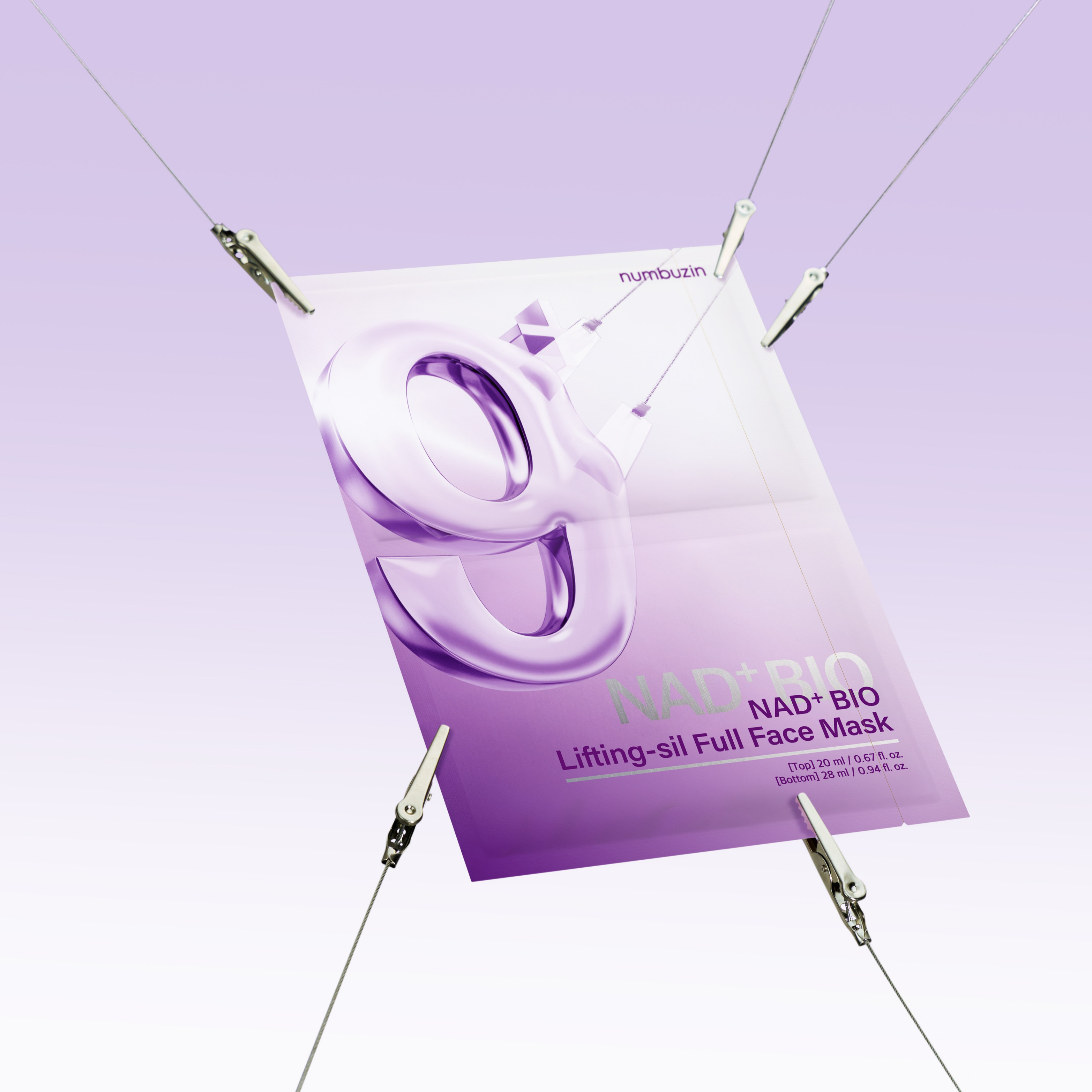 numbuzin No.9+ NAD+ BIO Lifting-sil Full Face Mask [top] 0.67 fl. oz.(20ml) + [bottom] 0.94 fl. oz.(28ml) 4ea - Image 5 of 5