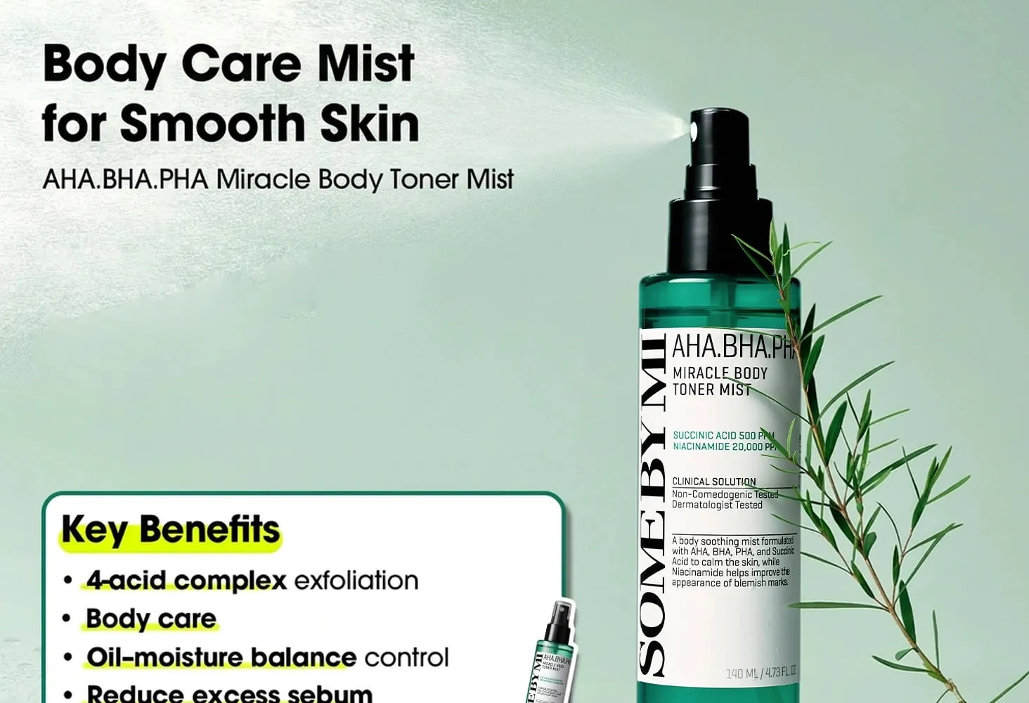 SOMEBYMI AHA·BHA·PHA Miracle Body Toner Mist 4.73 fl. oz.(140ml