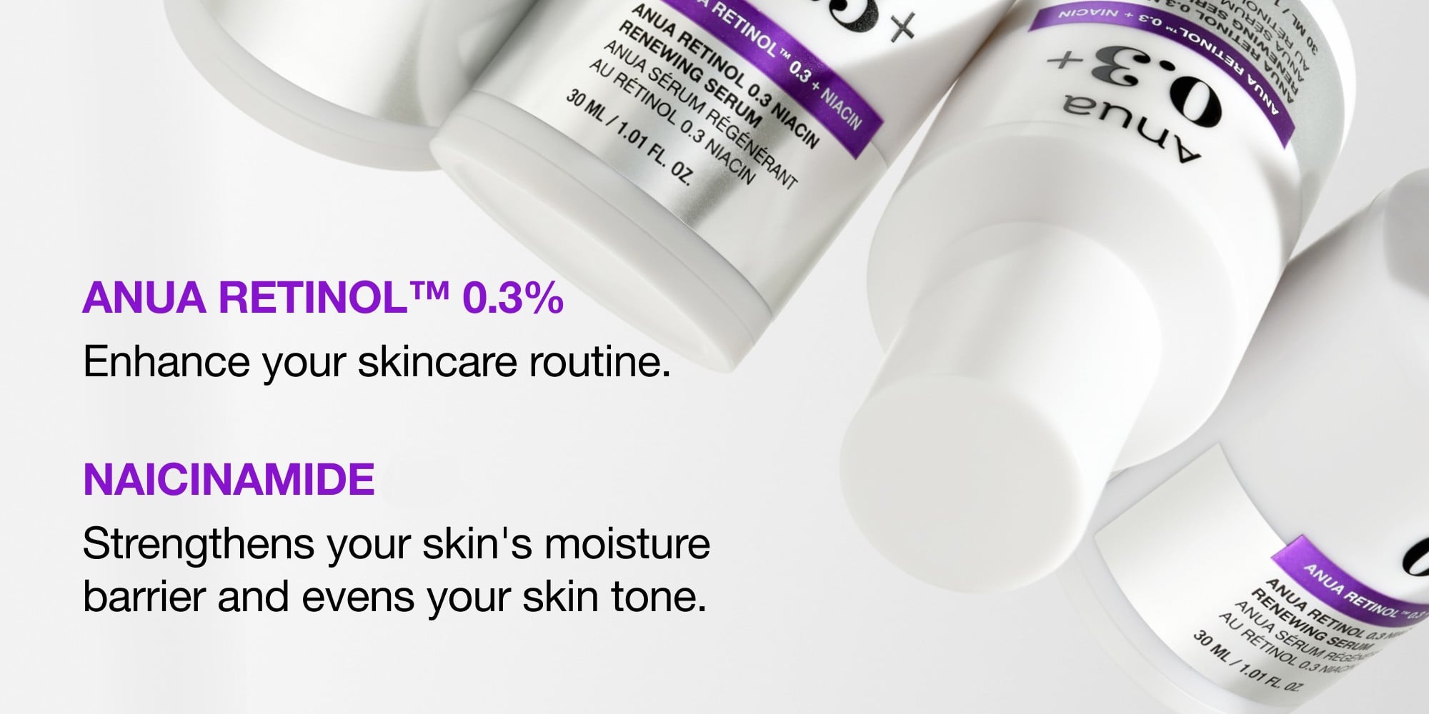 Anua Retinol 0.3 Niacin Renewing Serum 1.01 fl. oz.(30ml) | OLIVE
