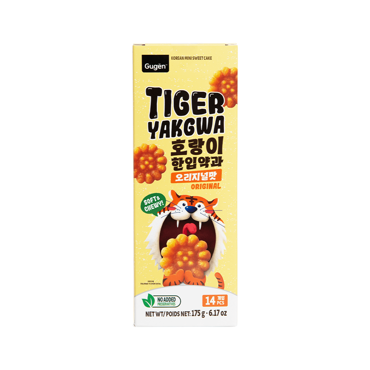 [2flavors] GUGEN Tiger One-Bite Mini Yakgwa 0.88 oz.(25g) x 7ea detail 1