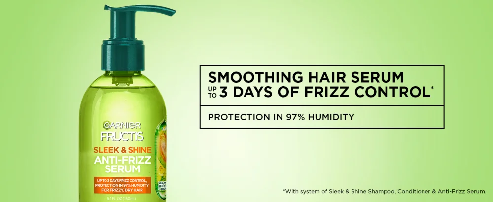 Garnier Fructis Sleek & Shine Anti-frizz Serum For Frizzy, Dry Hair 5.1 fl. oz.(150ml) detail 4