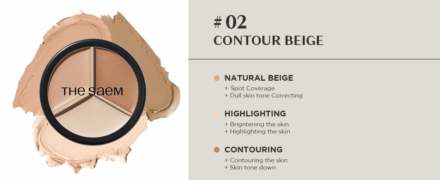 [5colors] THE SAEM Cover Perfection Triple Pot Concealer detail 5