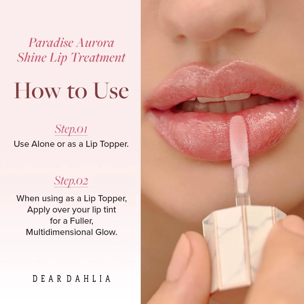 [4colors] DEAR DAHLIA Paradise Aurora Shine Lip Treatment 0.21 fl. oz.(6.5ml) detail 5