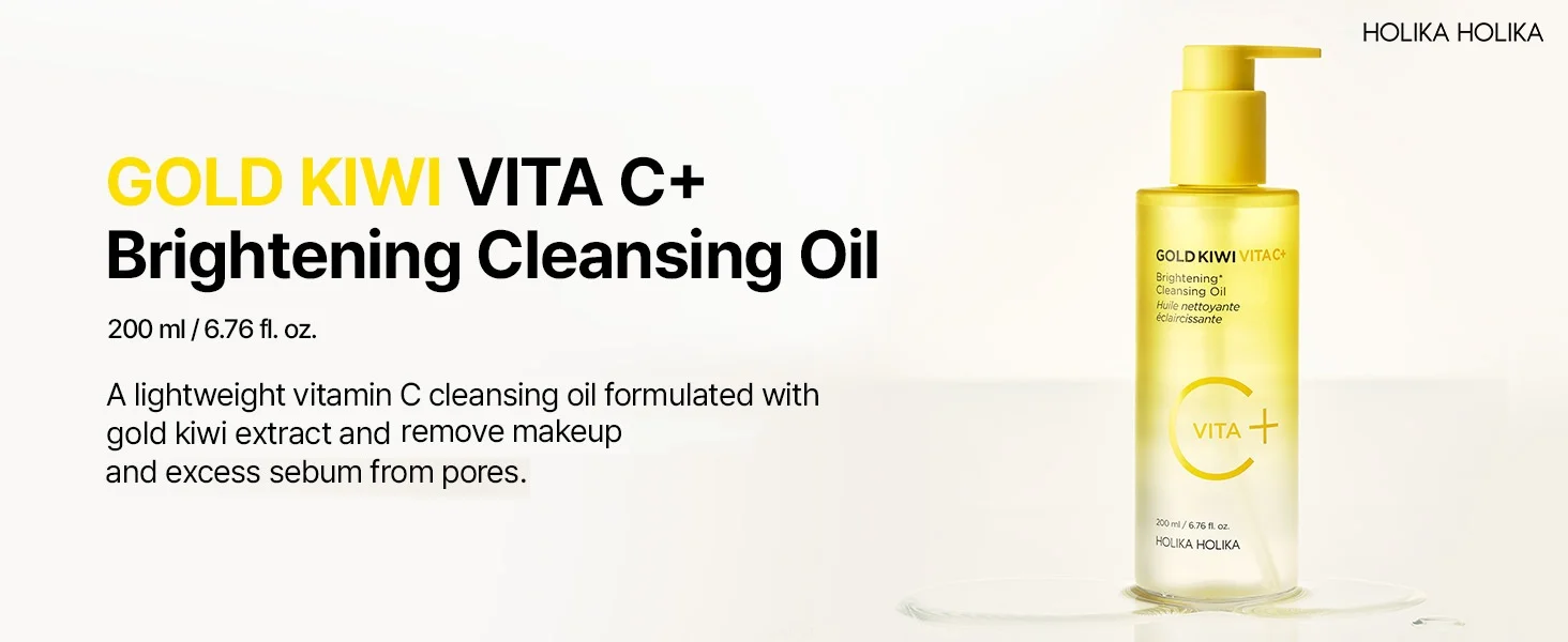Holika Holika Kiwi Vita C+ Brightening Cleansing Oil 6.76 fl. oz.(200ml) detail 1