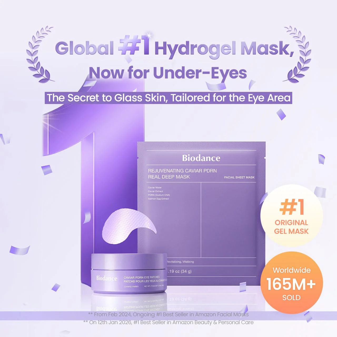 Biodance Caviar PDRN Eye Patches 2.99 oz.(85g) x 30ea detail 1
