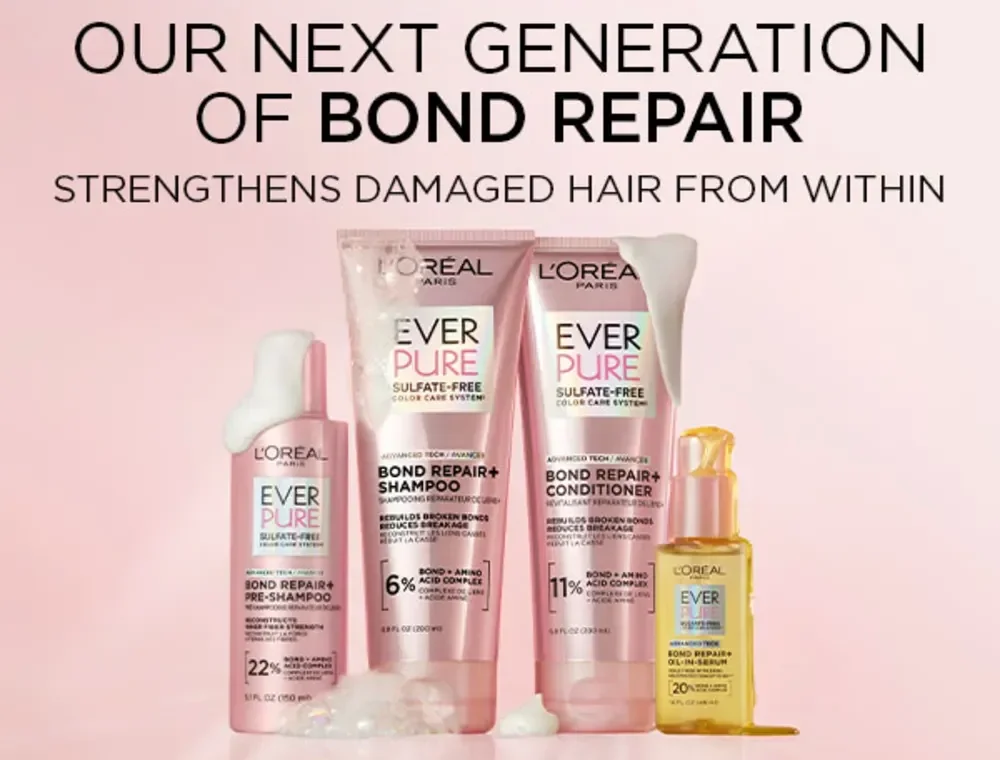 L'Oreal Paris Everpure Sulfate Free Bond Repair+ Shampoo With Amino Acid Complex 6.8 fl. oz.(200ml) detail 1