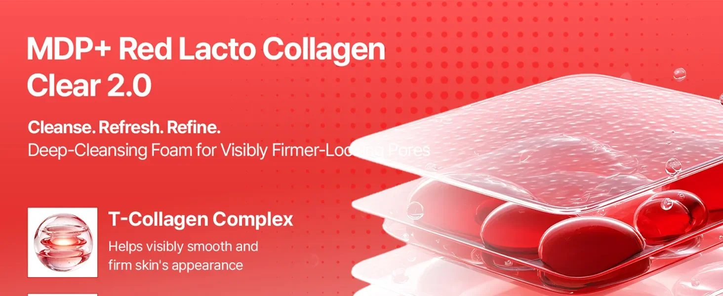 MDP Red Lacto Collagen Clear Foam Cleanser 2.0 4.05 fl. oz.(120ml) detail 1