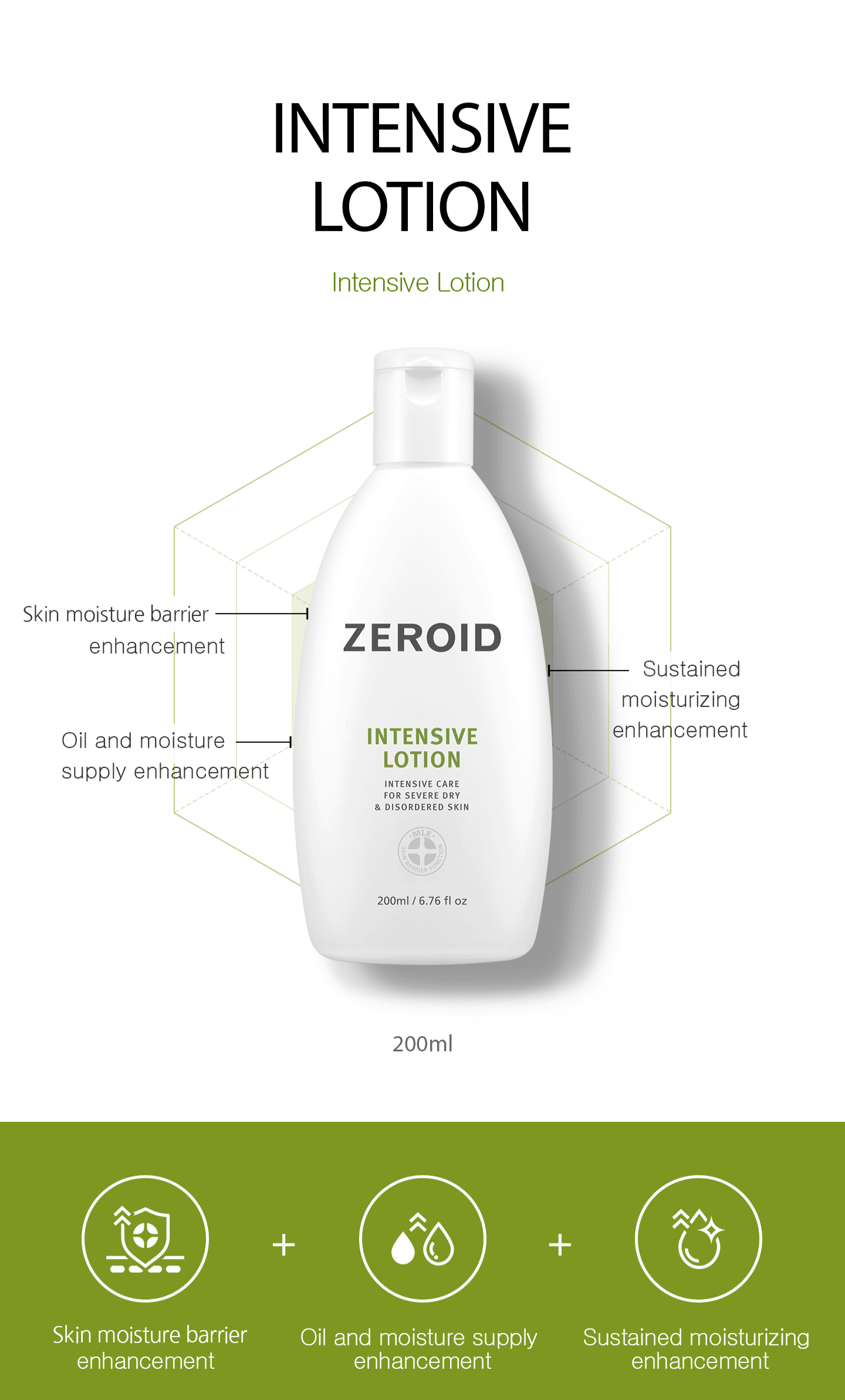 Zeroid Intensive Lotion 6.76 fl. oz.(200ml) detail 1