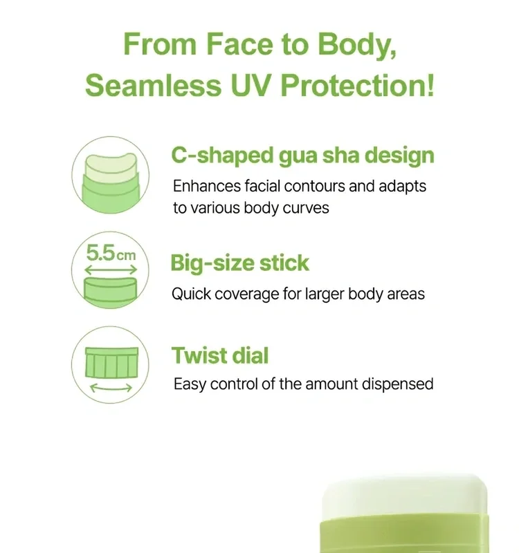 FRUDIA Green Grape Sebum Control Cooling Sun Stick 0.7 oz.(20g) detail 3